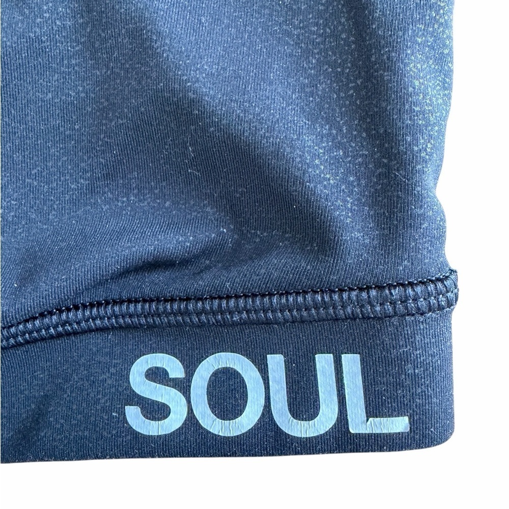 Lululemon SoulCycle Energy Bra Shine β Strappy Black Sports Bra β Sz 8 - Picture 4 of 6